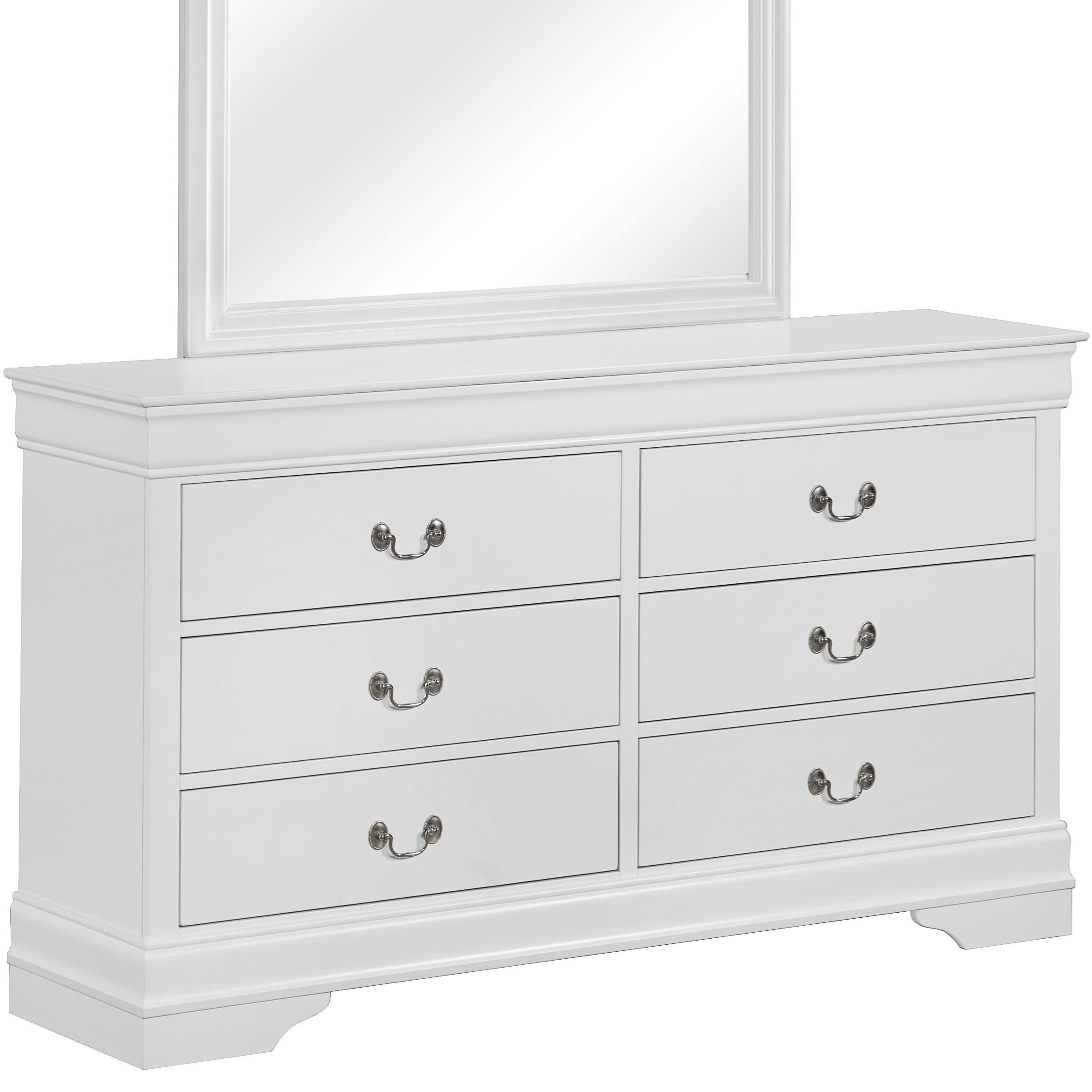 Crown Mark Louis Philip 10666 Transitional 6 Drawer Dresser Galleria